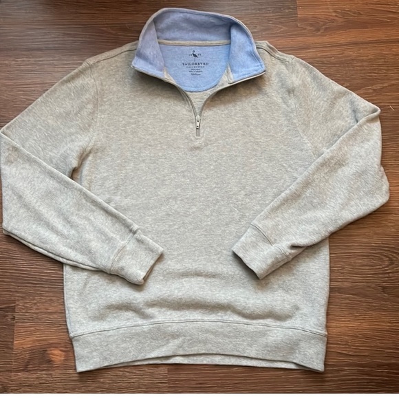 🍀EUC TAILORBYRD Quarter Zip Cozy Melange Pullover free shipping - Picture 2 of 5